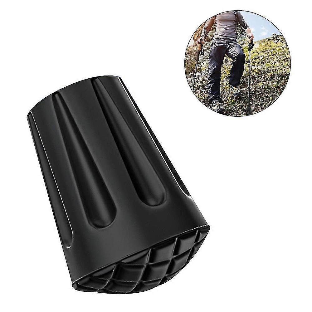 Embouts de remplacement noirs robustes pour bâtons en caoutchouc antidérapants noir (8 pack)