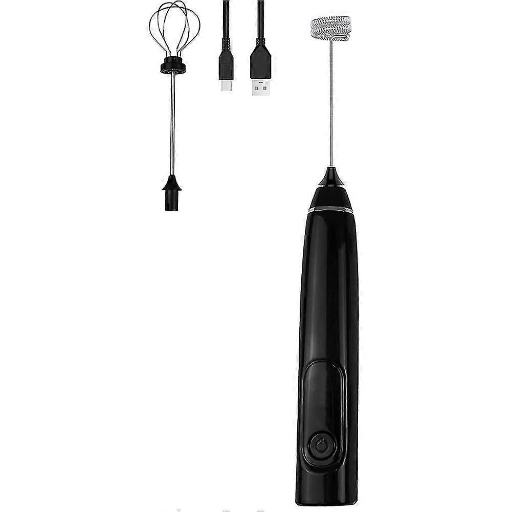 Milk Frother Mixer Whisk Rechargeable - Multifunction Stainless Steel 3-Speed Adjustable Mixer Elec