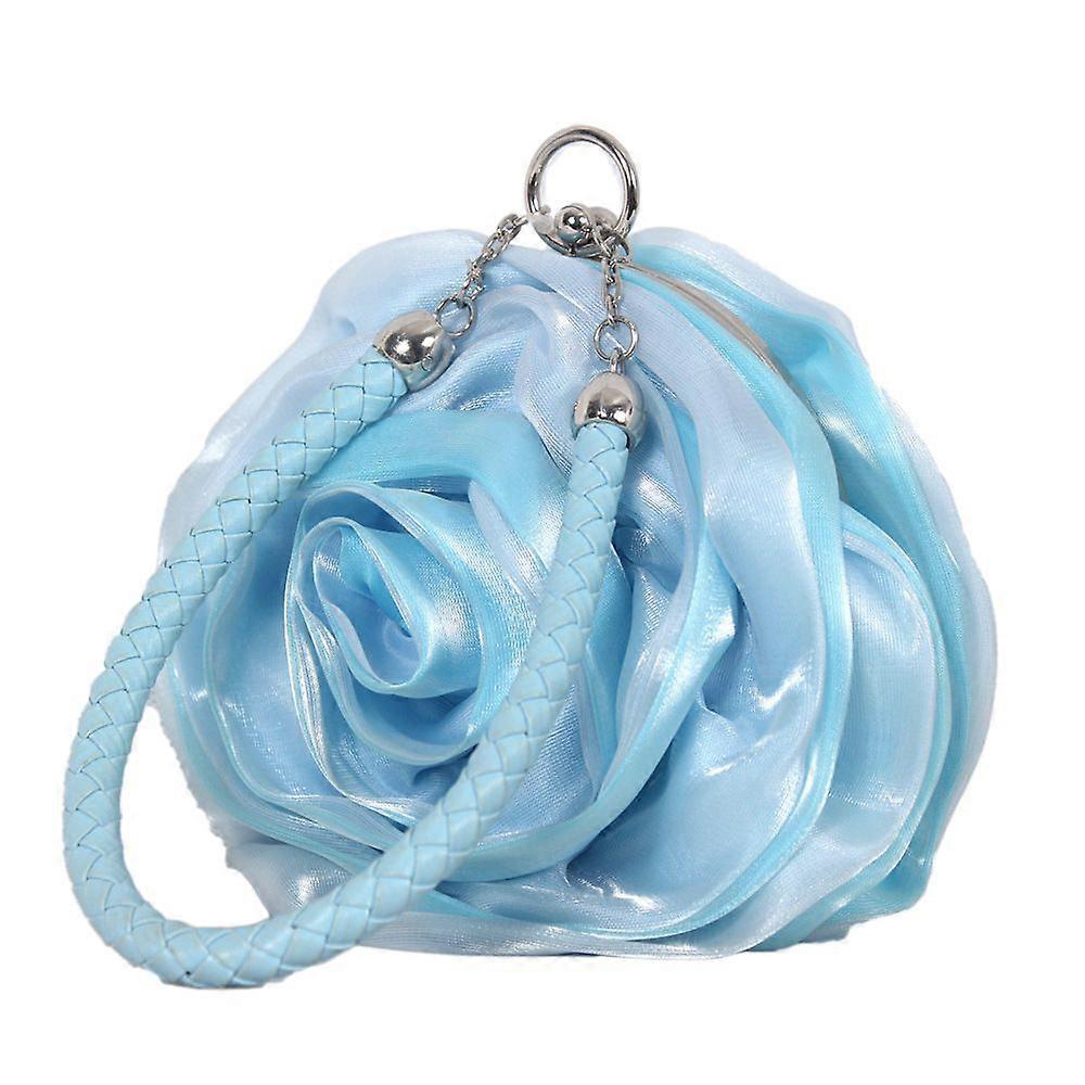 Silk Silver Damer Handväskor Blommiga Prom Handväskor Kvinnor Handväskor Kväll Handväskor för bröllop