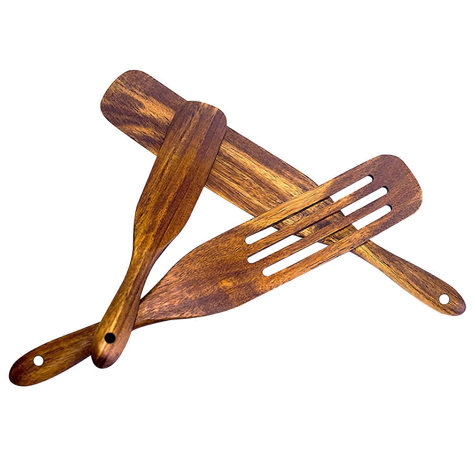 Long Handle Spatula Wood Spatula Stir Cooking Set WW
