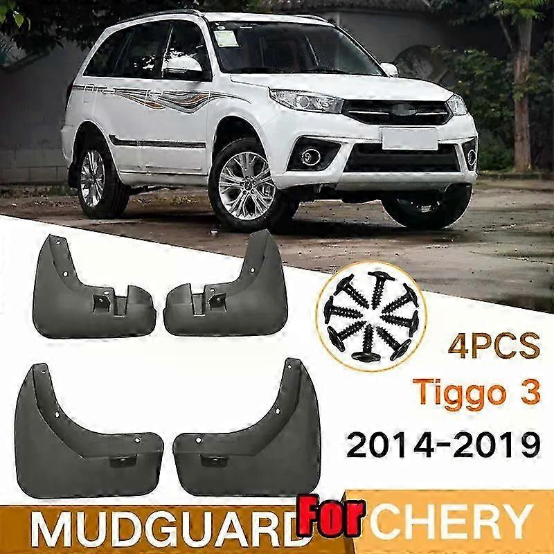 Applies To For Chery Tiggo 2 3 7 Pro 8 Plus 4x 5x 2014-2023 4pcs/set Splash Mudflaps Fender Mudguard Front Rear Car Cover Mudguard
