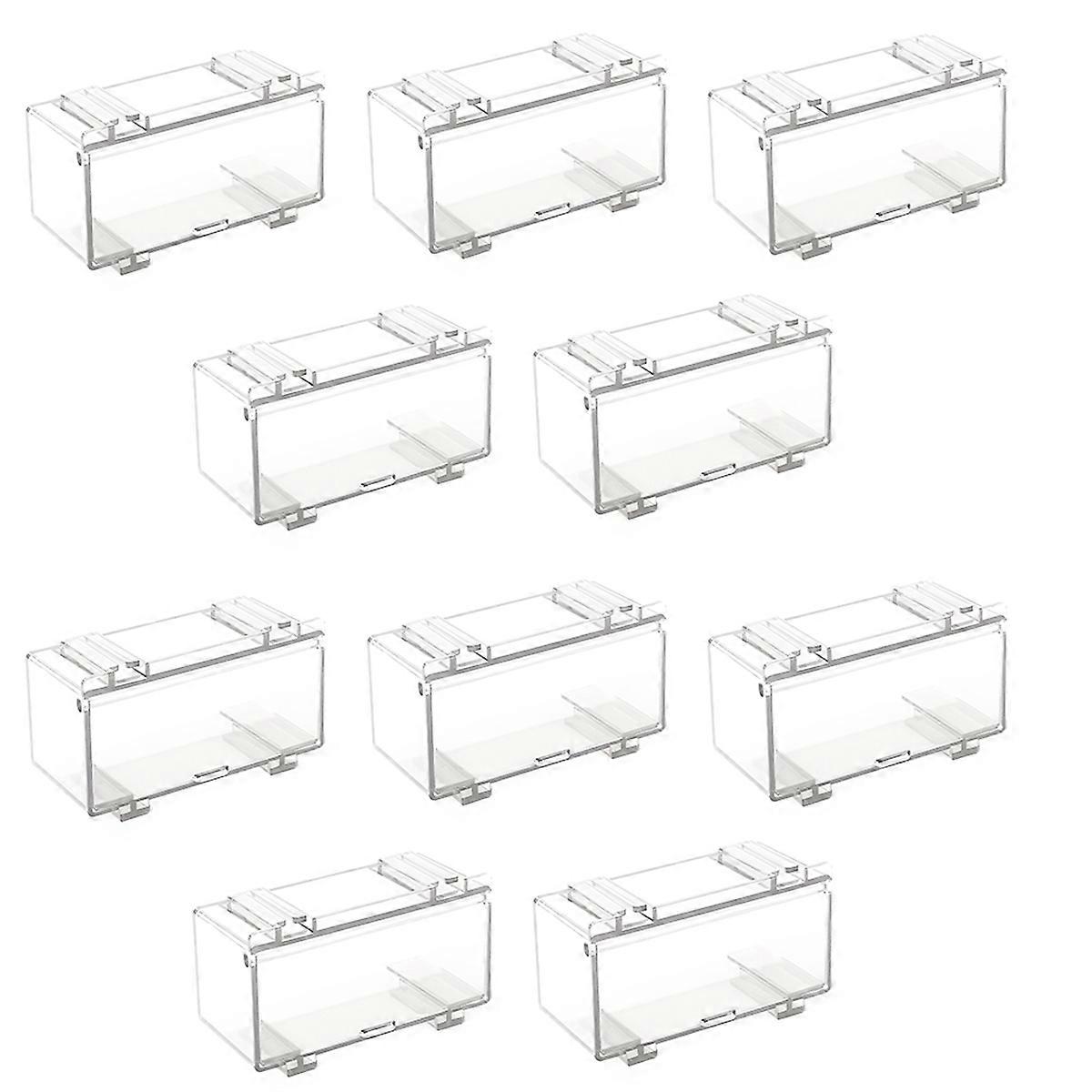 Lot de 10 vitrines en acrylique transparent pour moule de voiture, A