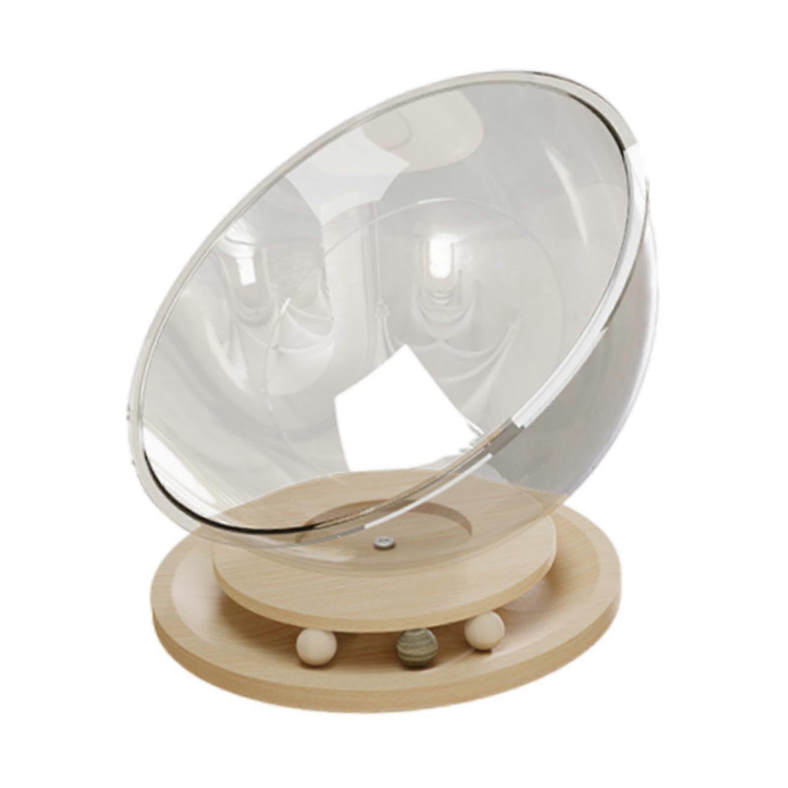 Space Capsule Cat Bed - Solid Wood Sleeping Nest for Small Pets, Easy Clean Activity Center for Cats and Kittens, L Size