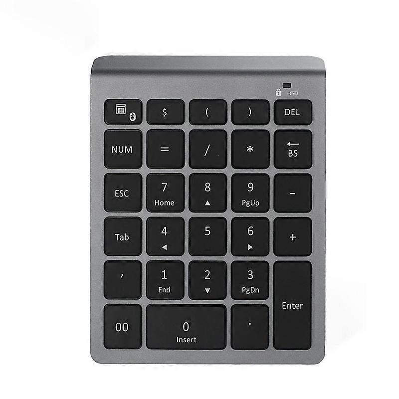 28 Keys Portable Wireless Keypad, Spec: Bluetooth (Gray) Bluetooth (Gray)