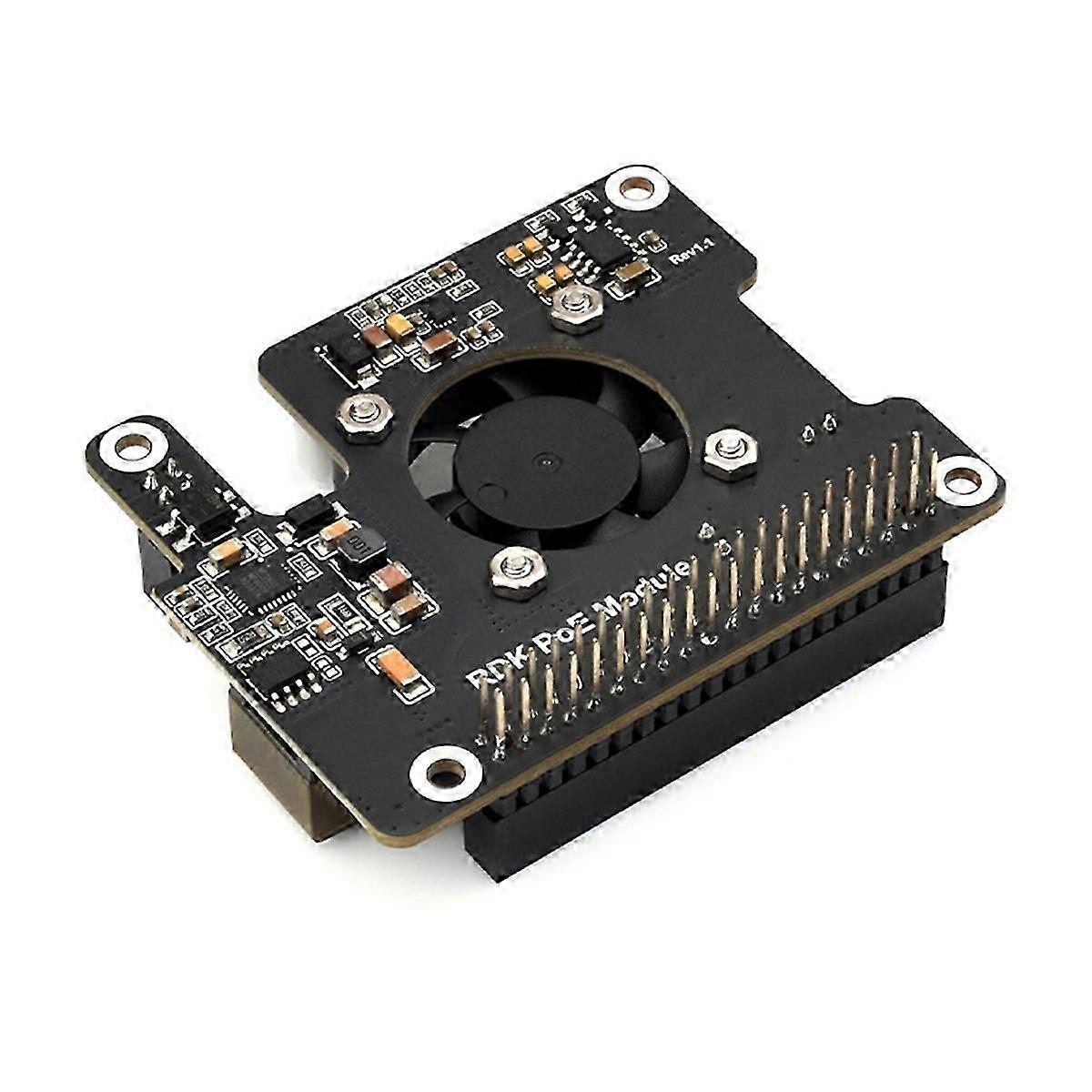 RDK X5 PoE-Modul Power-over-Ethernet-Erweiterungskarte IEEE 802.3af/At Onboard-Lüfter für D-Rob
