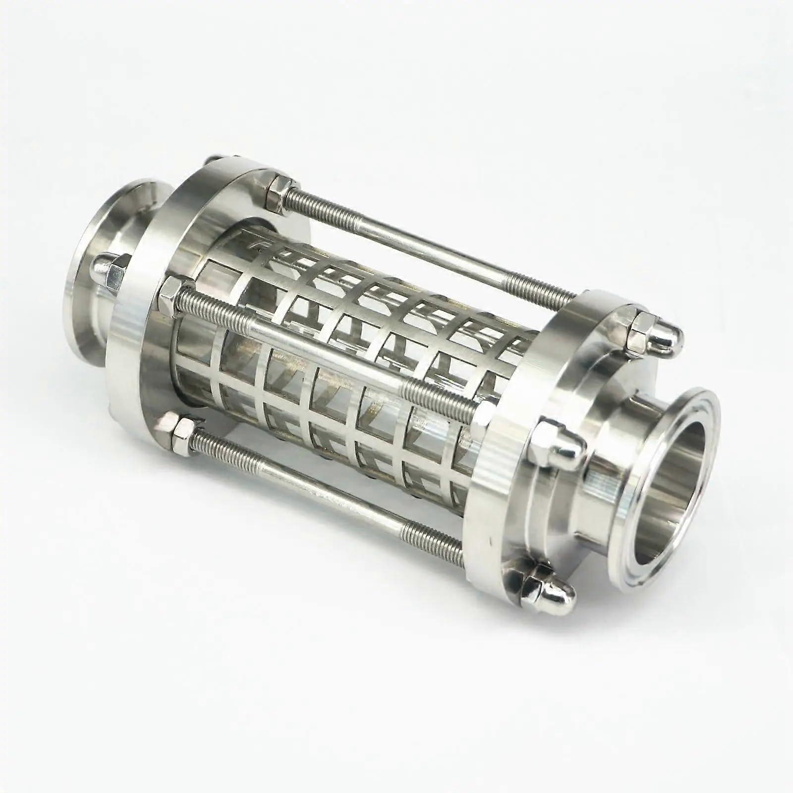 Fit 38mm Pipe OD 1.5' Tri Clamp SUS304 Sanitary Flow Sight Glass Dipoter with Cover Water Flow Sensor