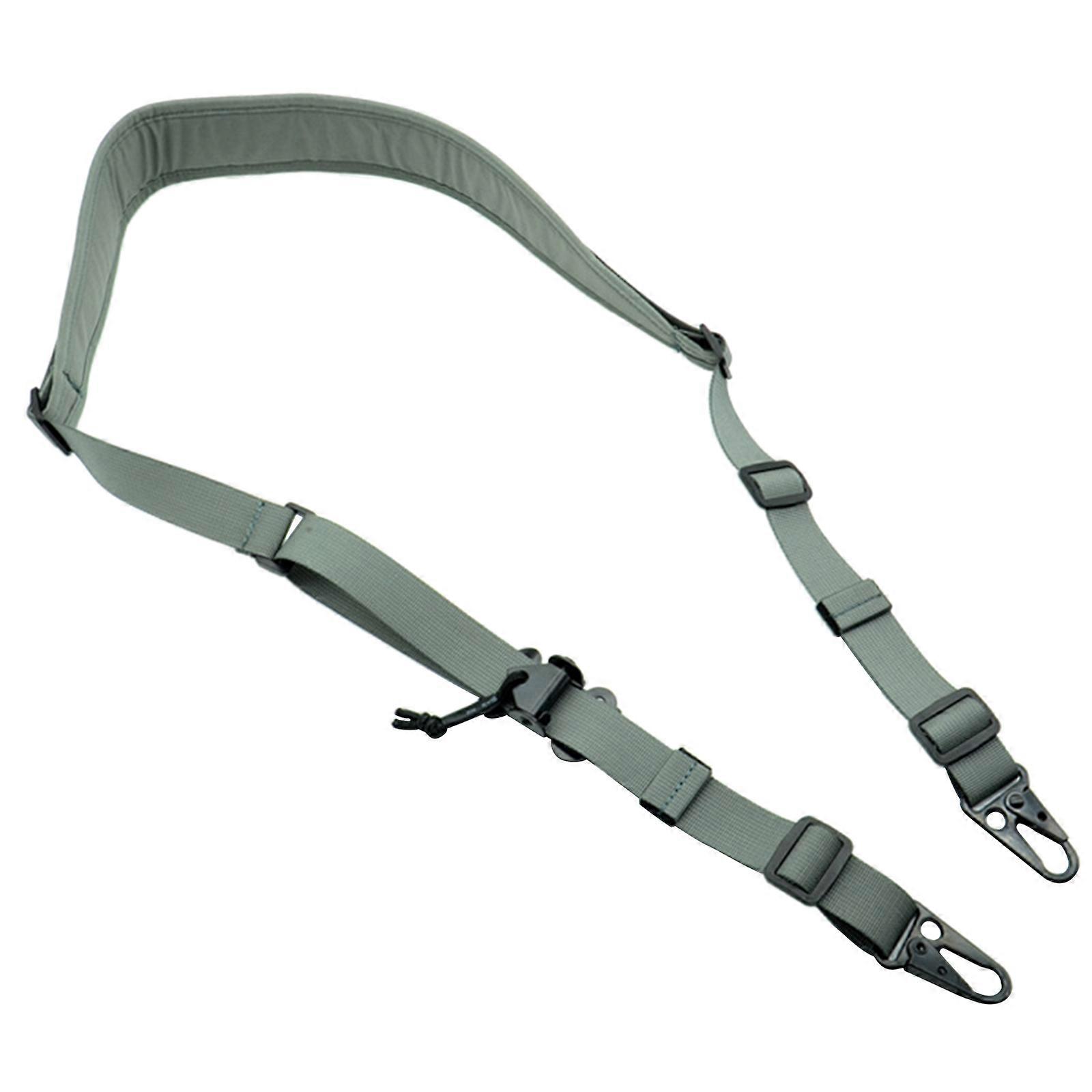 Adjustable Combat Modular Strap, Durable 500D Nylon Shoulder Strap, 2 Point for Hunter Bags Crossbody Bag Gray