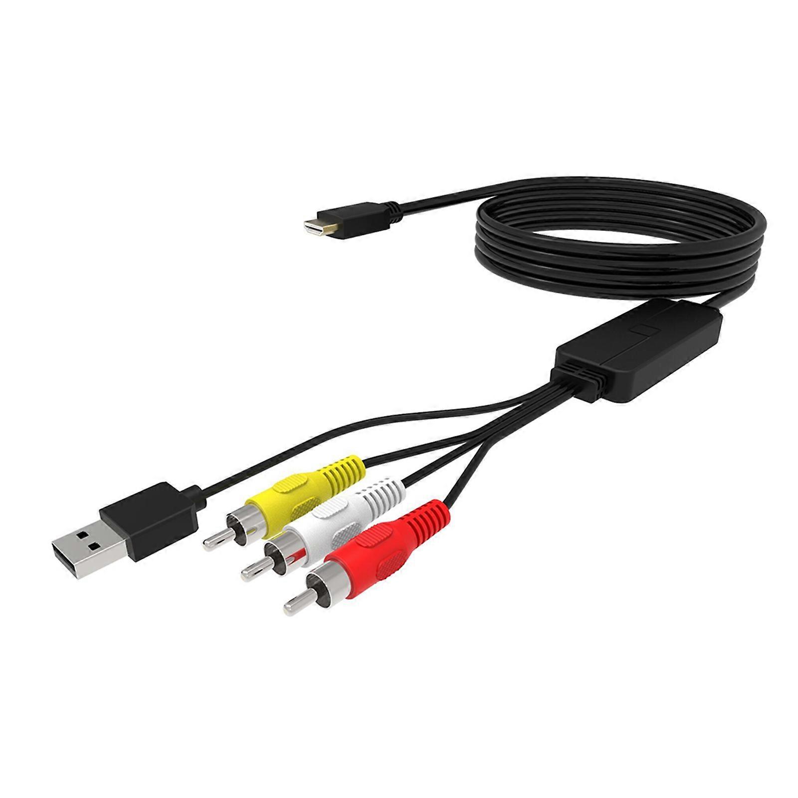 HDTV to 3RCA Converters Switcher Video Cable to HDTV 3RCA Composite to HDTV for Connecting HDTV to Avoid Frequent