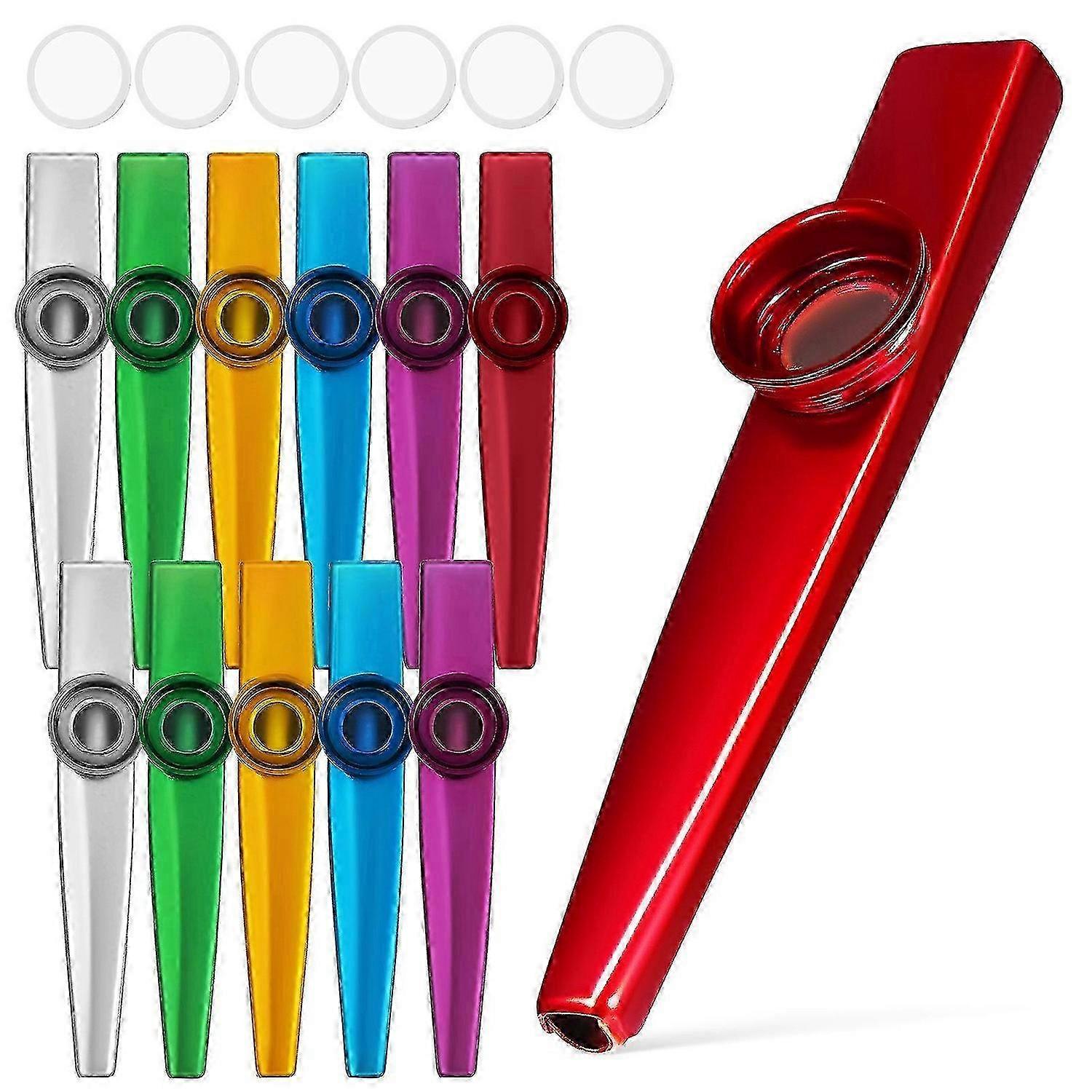 12-Piece Kazoo Set for Adults and Kids Metal Kazoo Instruments for Beginners and Performance