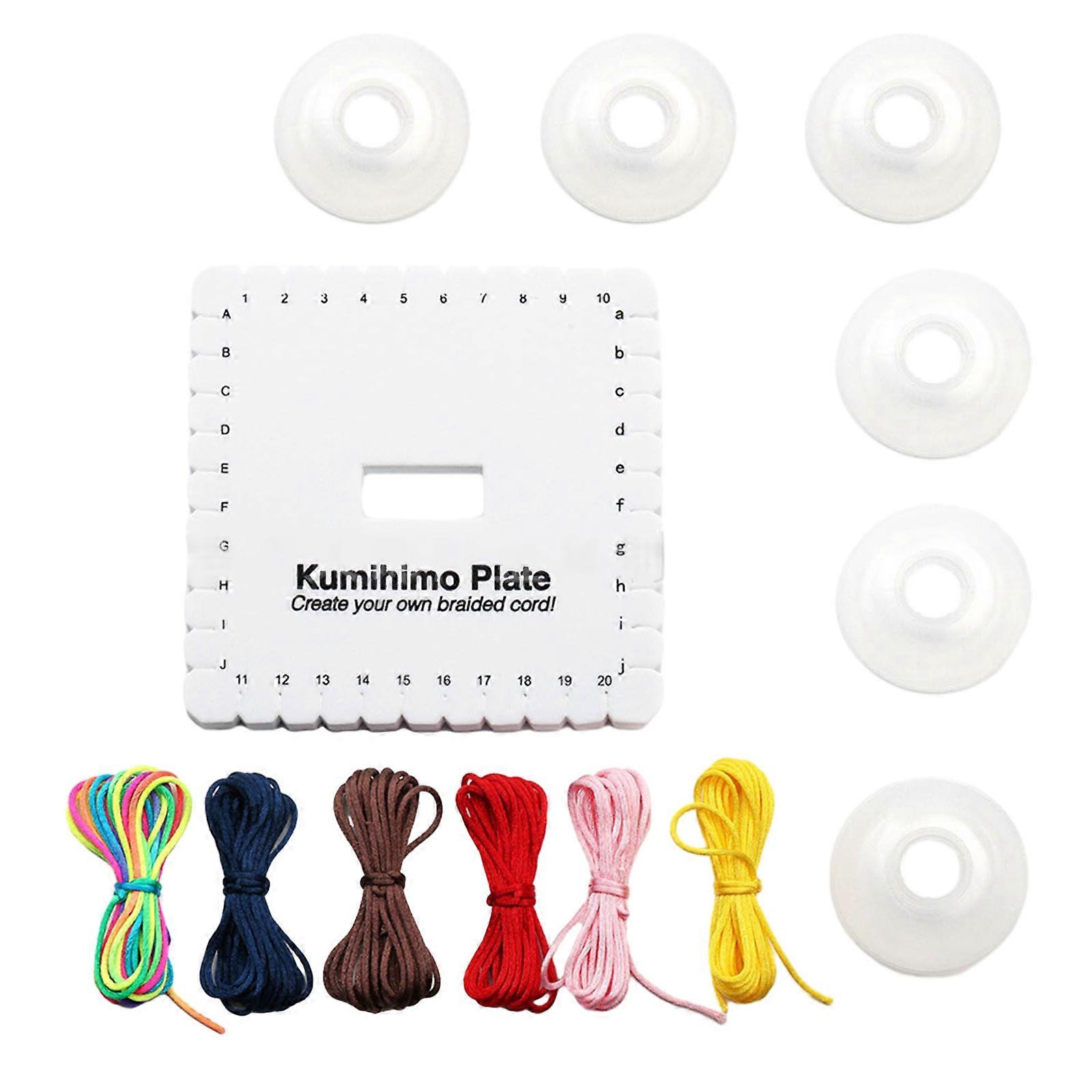 Rotary Round Square Braiding Plate Kumihimo Weaving Knitting Cord Disk Jewelry Foam Board for Handmade Craft DIY Tools