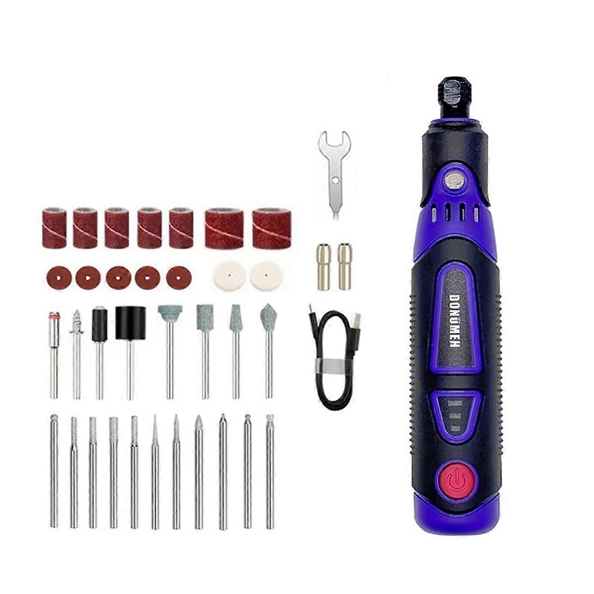 DONUMEH Mini Cordless Rotary Tool Kit 3.6V Rechargeable Multi-Purpose Grinder Type-C Charging for P
