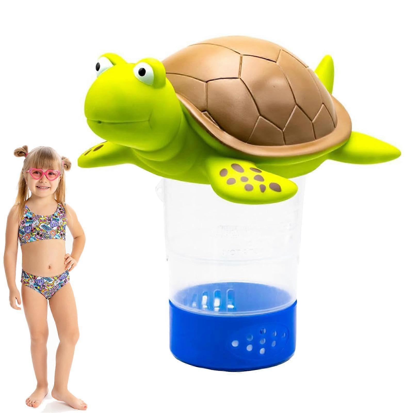 Chlor Schwimmer Schwimmbad Chlorschwimmer | Turtle Pattern Chlorine Tablet Dispenser for Pool and Spa, Floating Chlorinator