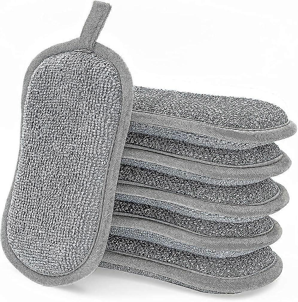 2025 Washable Antibacterial Kitchen Sponge, 6-Pack Double-Sided