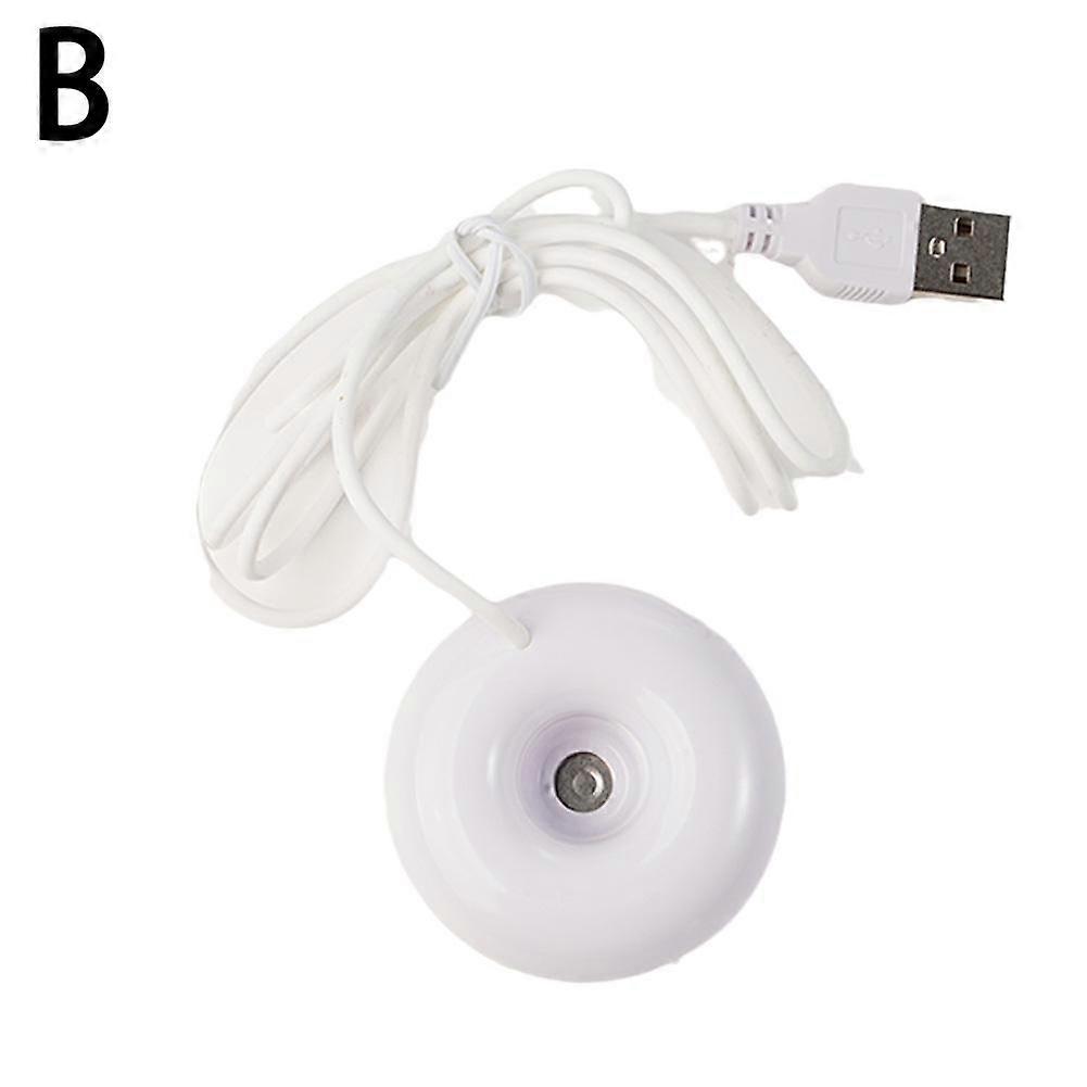 White (B)$Donut Humidifier USB Office Desktop Mini Humidifier Portable Air Purifier Creative