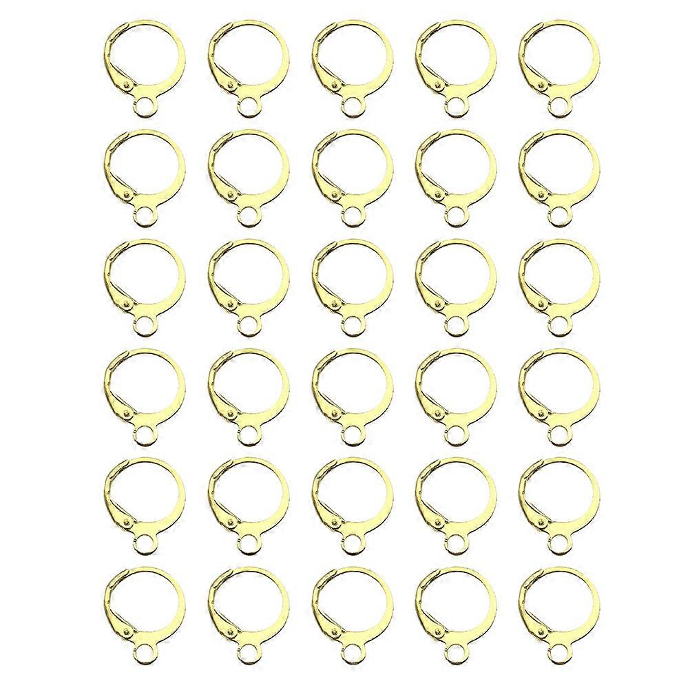 100pcs DIY Earring Making Supplies – Round Lever Hooks for Jewelry Crafting, Secure Lightweight Design for Home Projects and Personal Use
