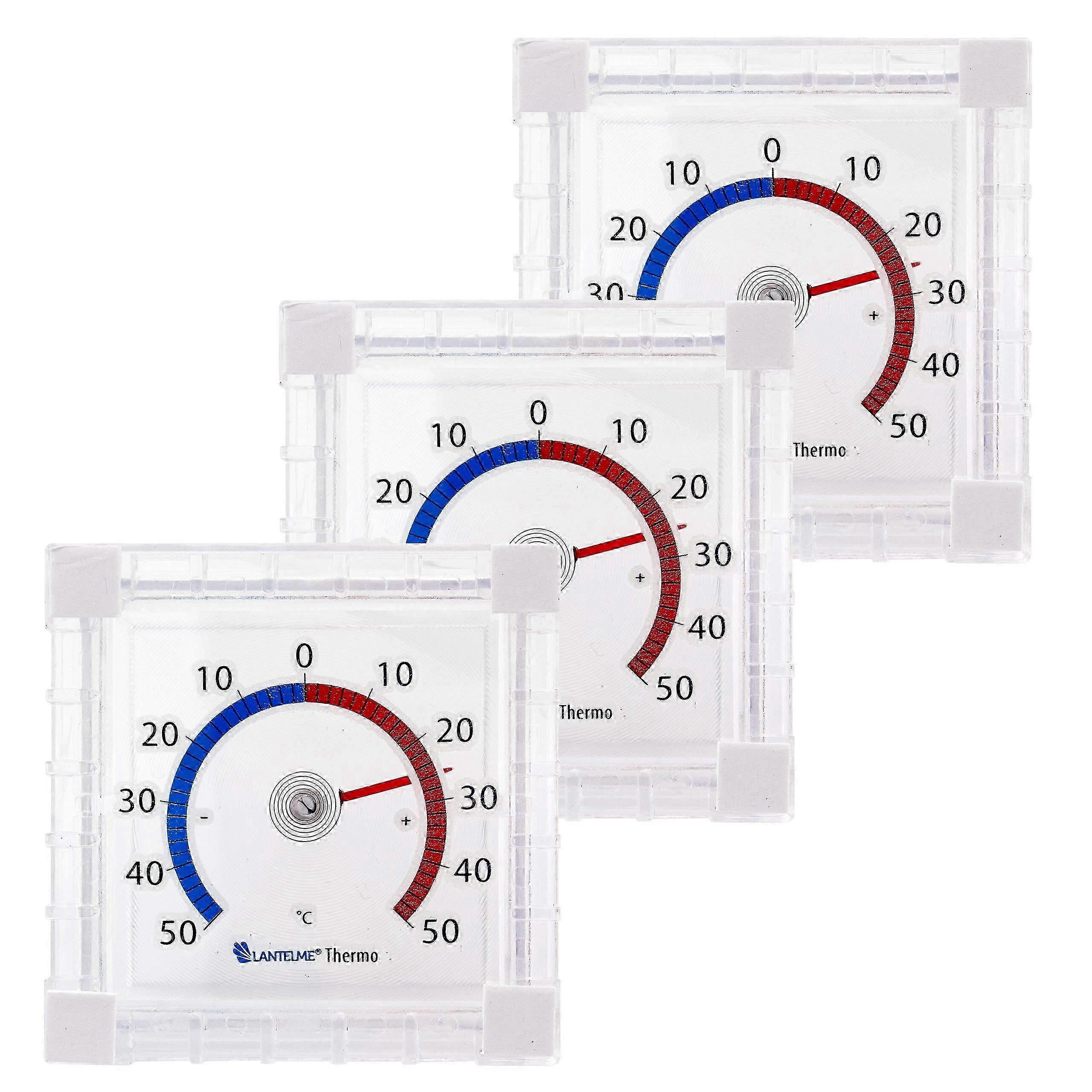 Window Thermometer Set with Adhesive Pads, Adjustable Display /50°C SZRH