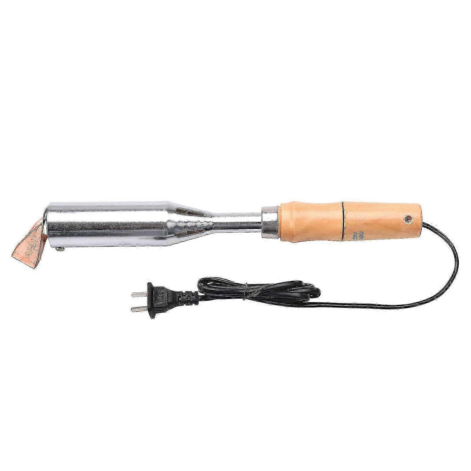 220V Heavy Duty Electric Soldering Iron with Chisel Tip and Wood Handle, High Power 1PC