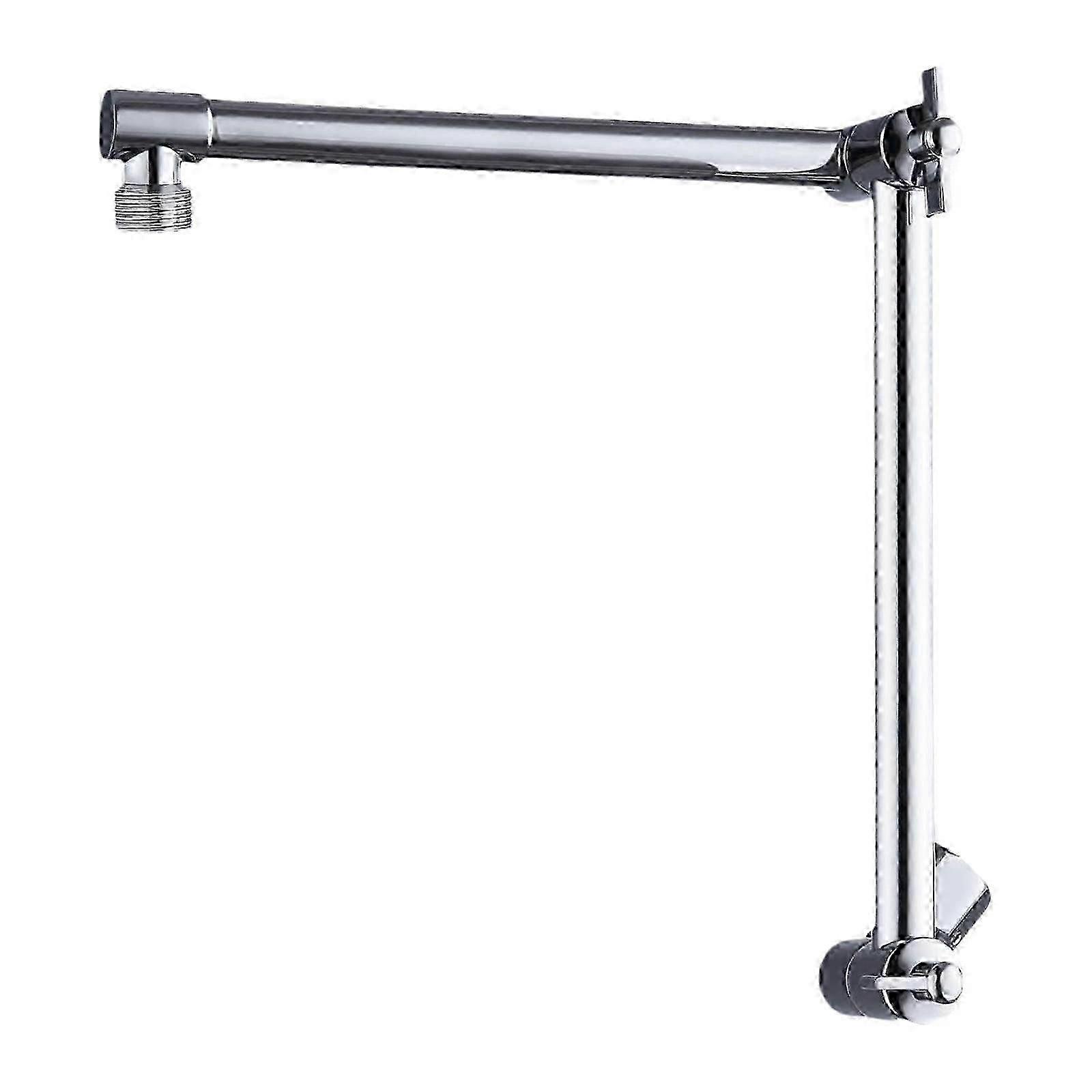 Bath Shower Extension Arm Head Extender 18' G1/2 Universal Connection Adjust Height/Angle Easy Assemble Shower Arm Extender