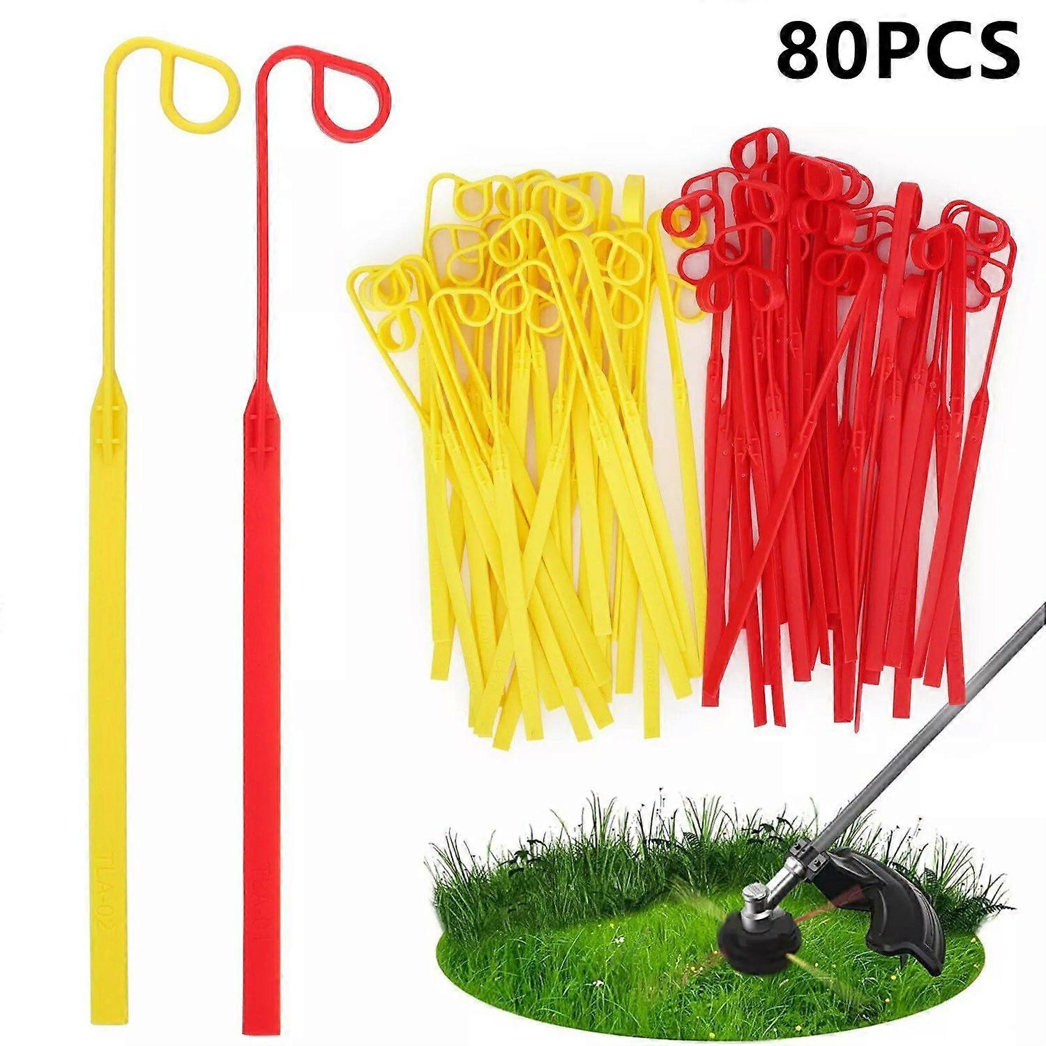 80Pcs For Aero-Flex Lawn Mower Flexible Line Blades Universal Grass Trimmer Part, TLA-01 TLA-02