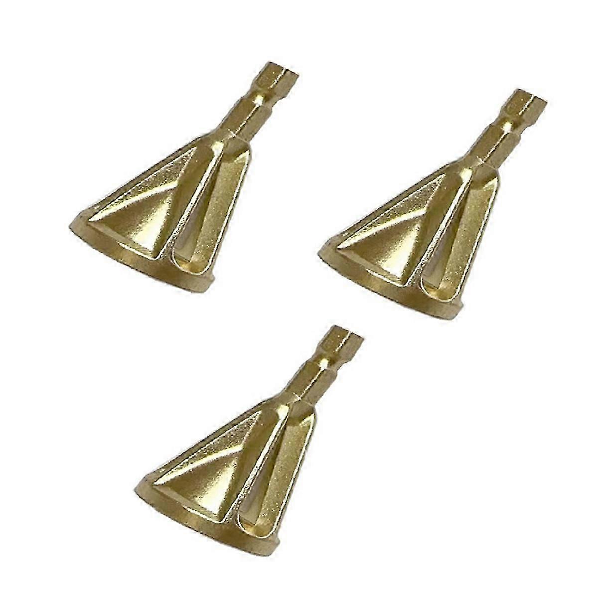 3Pcs 6-19mm Diameter Hexagonal Handle 18mm Length Screw Polishing Drill Chamfering Tool, Deburred
