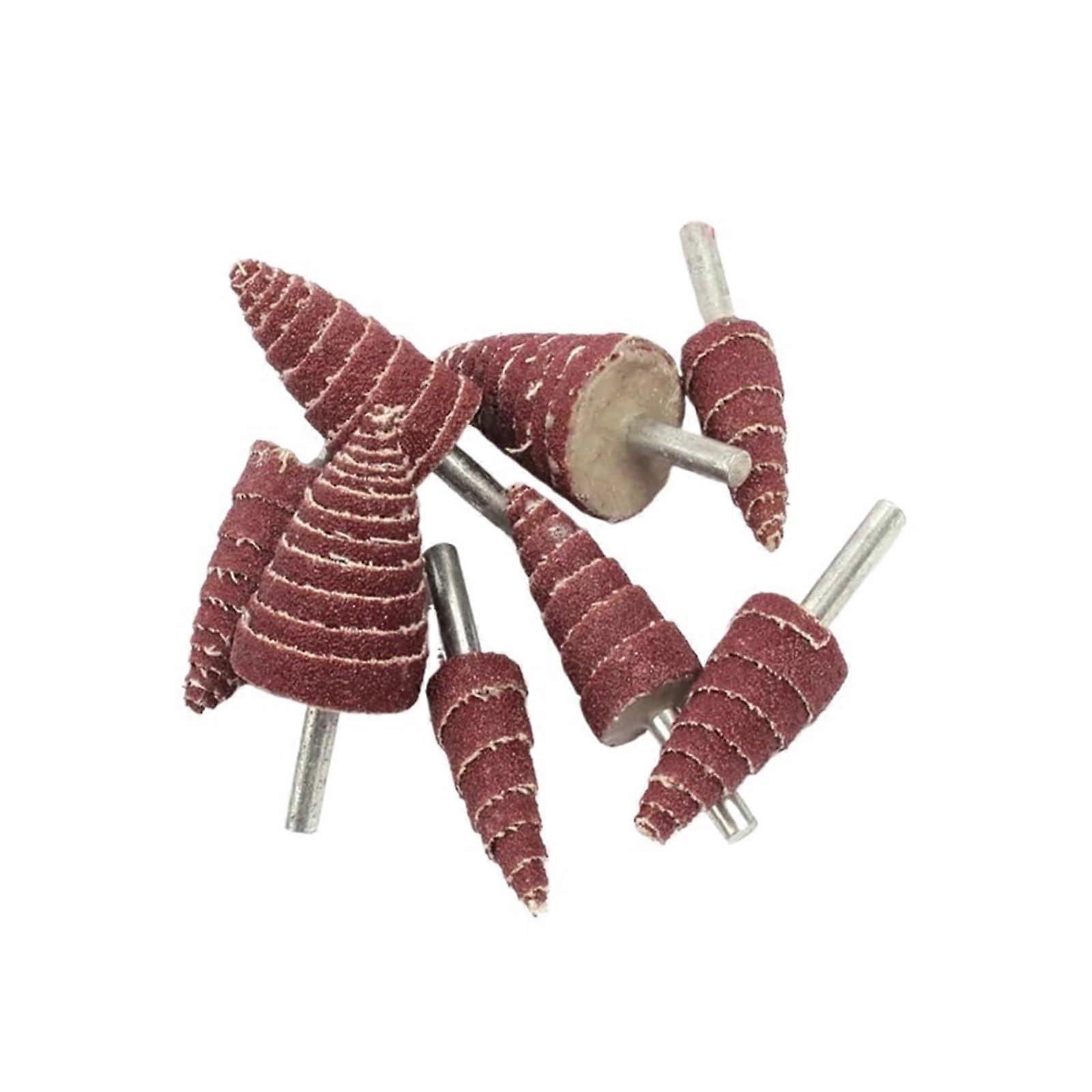 Sanding Head 3 Pieces 16/20/25/30 Mm Flap Cone 80 Grit For Rotary Tool With 6 Mm Shank