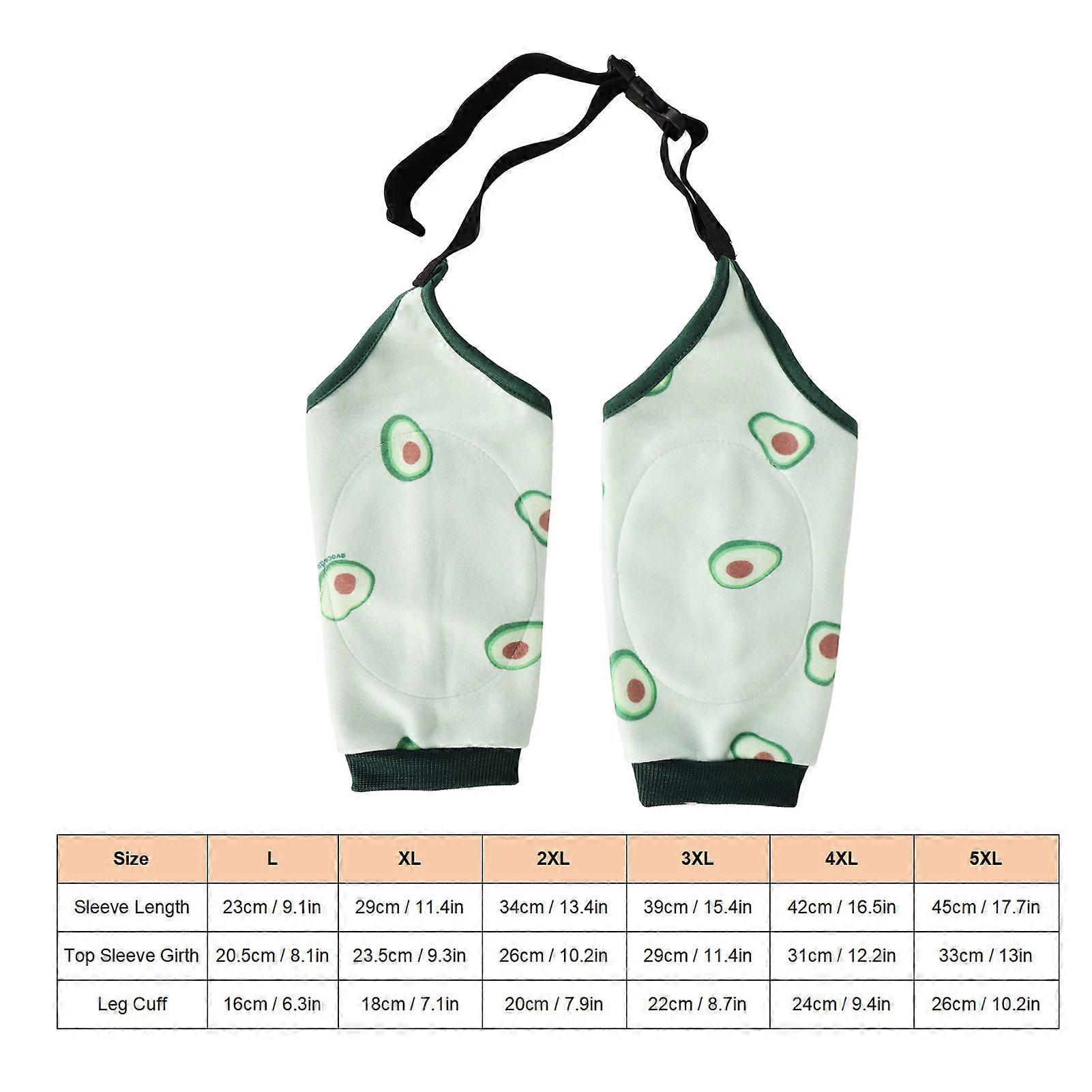 Dog Elbow Brace L Thickened Soft Breathable Avocado Pattern Sleeve