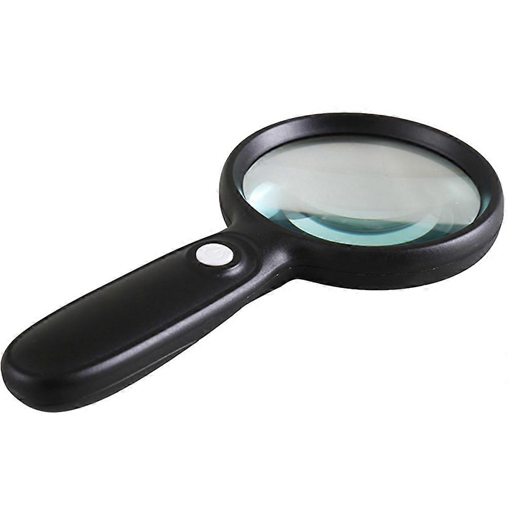 Reading Magnifier For Seniors With Light 3X 90 Mm Bedtime Reading Portable Design ABS And Glass 1Pcs
