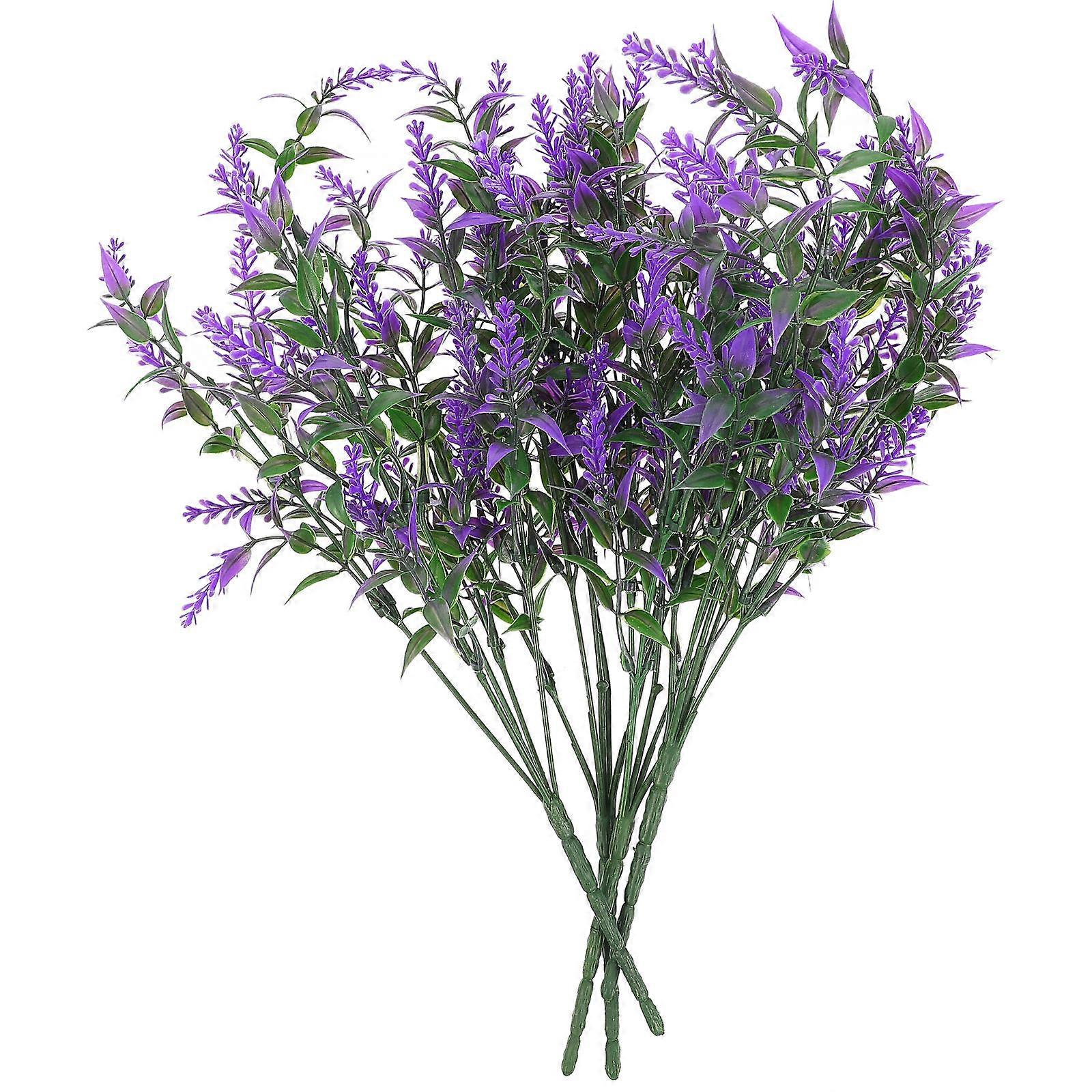 8Pcs Simulated Lavender Plastic Flowers for DIY Table Centerpieces