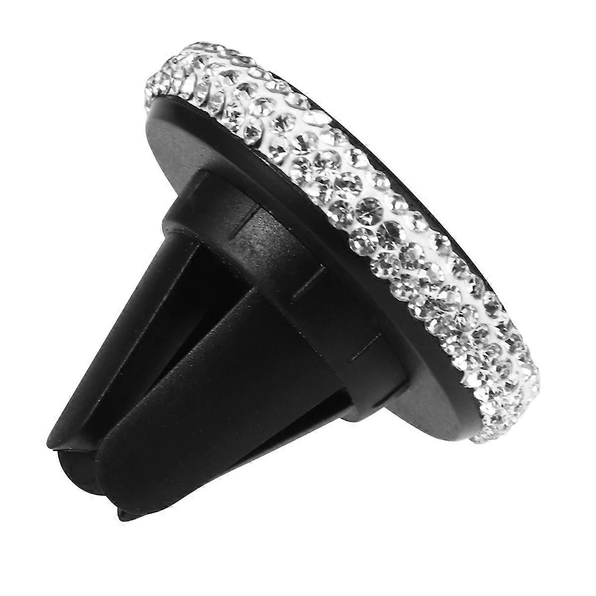 Support de téléphone magnétique pour évent avec motif en strass, accessoire de voiture rotatif pour une visualisation sécurisée, support d’aspiration stable pour une utilisation facile dans les véhicules, blanc
