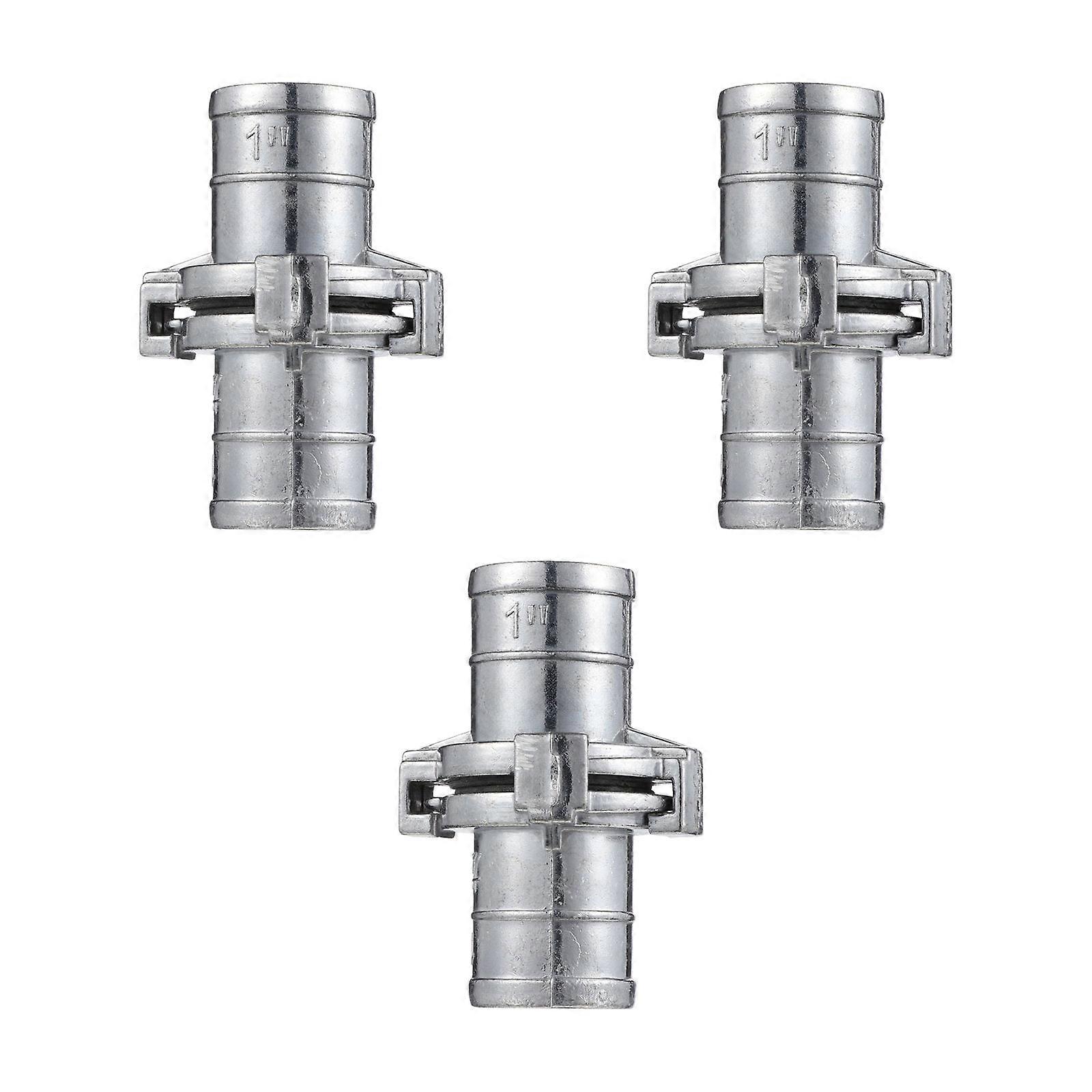 Garden Hose Pipe Connector Durable Silver 7X4.5cm Hose Connection 3Pcs