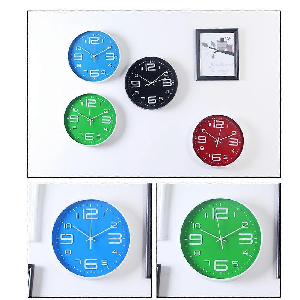Creative Clock Hanging Black Acrylic Home Office Wall Clock 31x31x5cm 3D Effect 1Pc