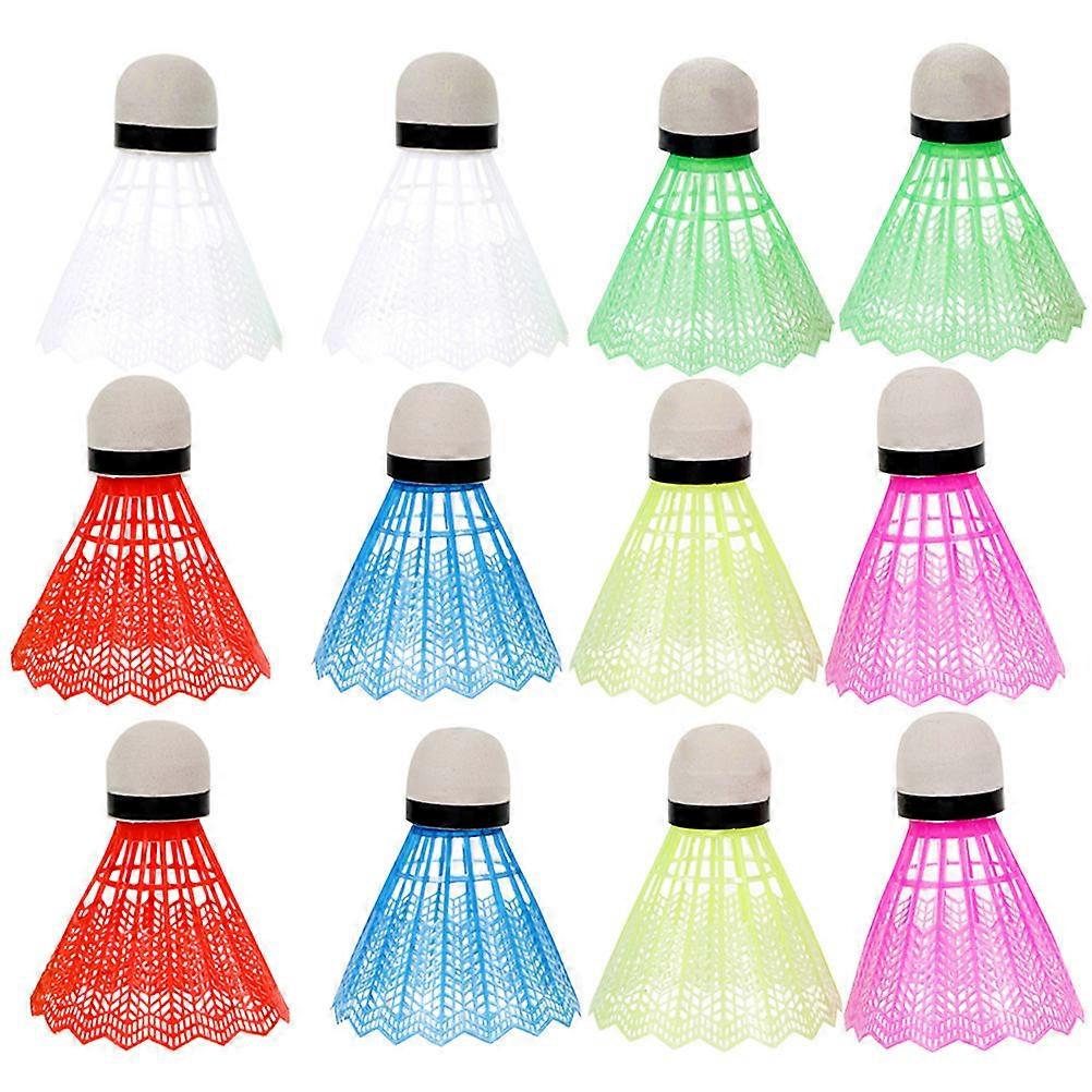 Plastic Shuttlecocks Lightweight Fitness for Family Use Beginners Practice 24Pcs in One Barrel