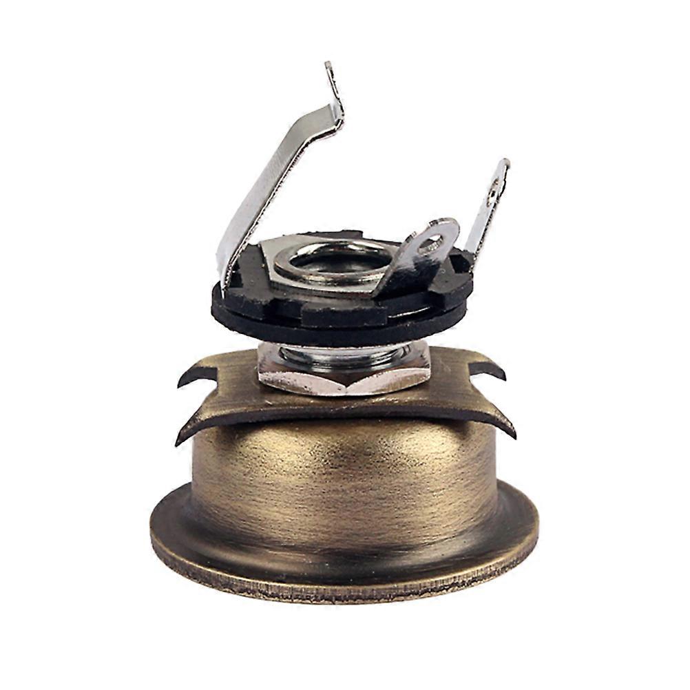 Jack Socket Guitar Output Jack Plug For Electric Bass Guitar Parts Accessories Bronze Round Shape Rigid And Strong Iron And Copper With Plating 1Pc