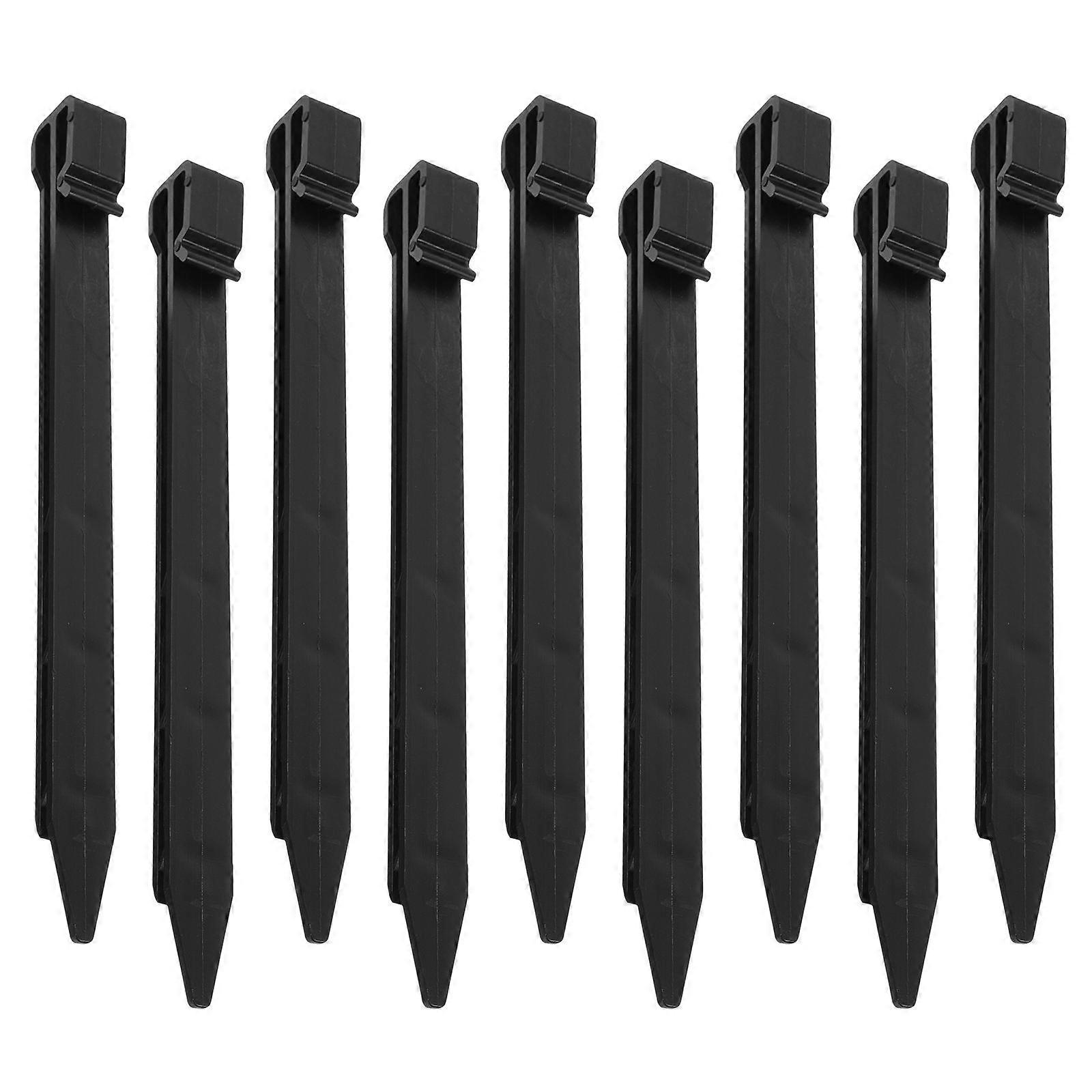 20 Pcs Durable Plastic Ground Stakes with Sharp Tips for Outdoor Garden Use – Lightweight, Compact Design for Easy Installation and Removal – Ideal