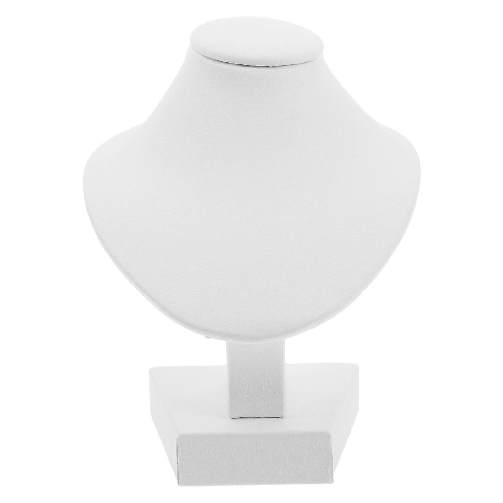 Realistic Necklace Mannequin Display Stand for Pendant Jewelry Holder, Lifelike Neck Model with Sturdy High Density Board for Stores and Home Use