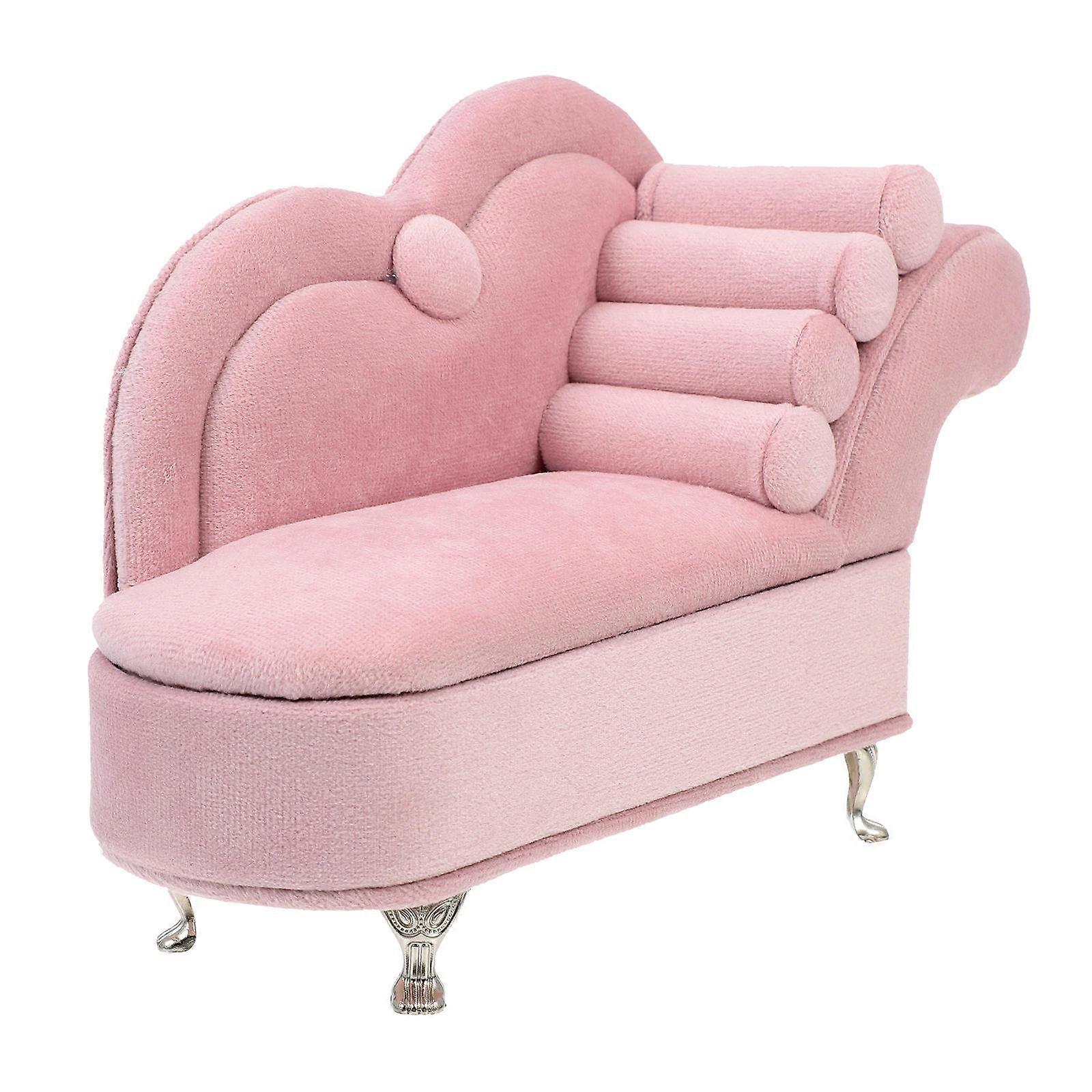 Mini Room Building Kit Doll Furniture Sofa Shape Home Decoration Lint Material Decorative Item 1Pcs