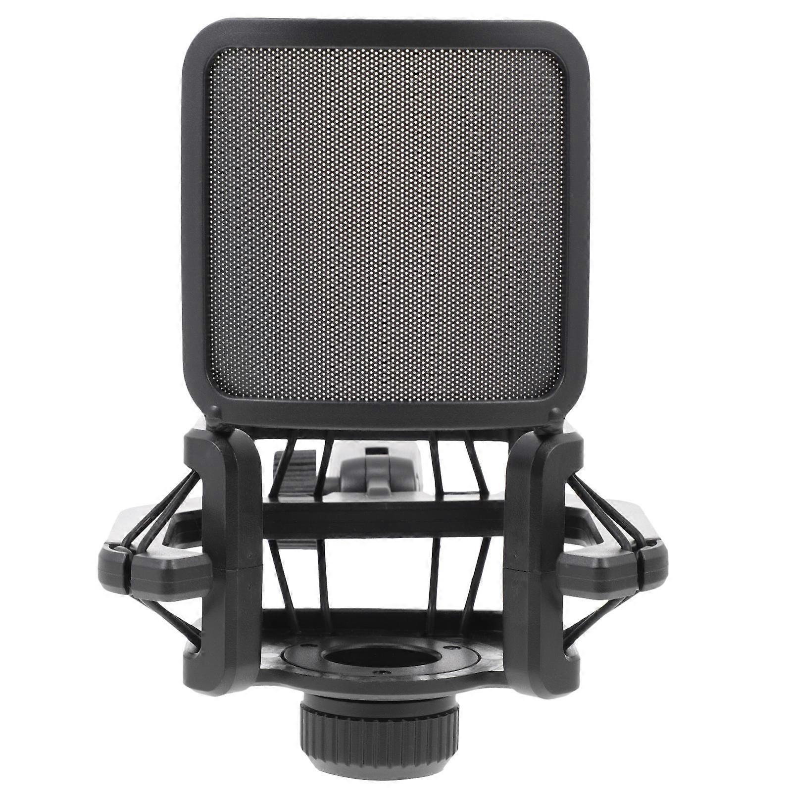 Microphone Stands Adjustable Microphone Stand Quakeproof Microphone Support Black 16X14.3X11.8CM Adjustable Height 1Pc