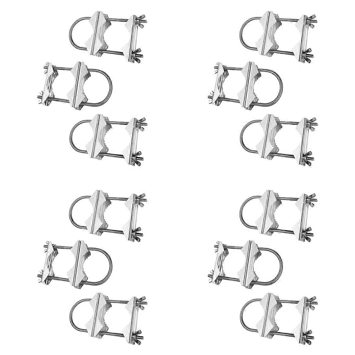 Double Antenna Mast Clamp V Jaw Block with U Bolts Heavy Duty Anti-Rust Mast to Mast Mount Bracket K