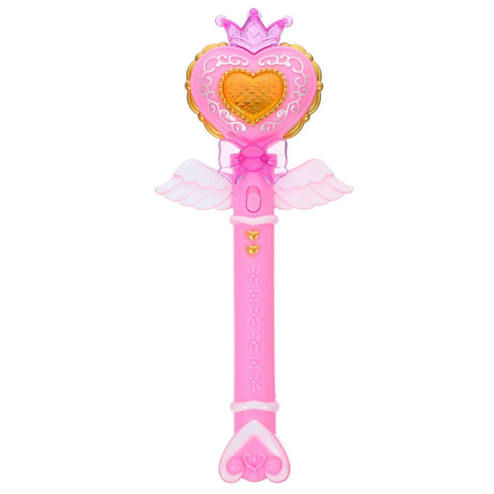 Light Wand Glow Princess Wand Sound Effects Wand Heart Shaped Glow Wand Plaything