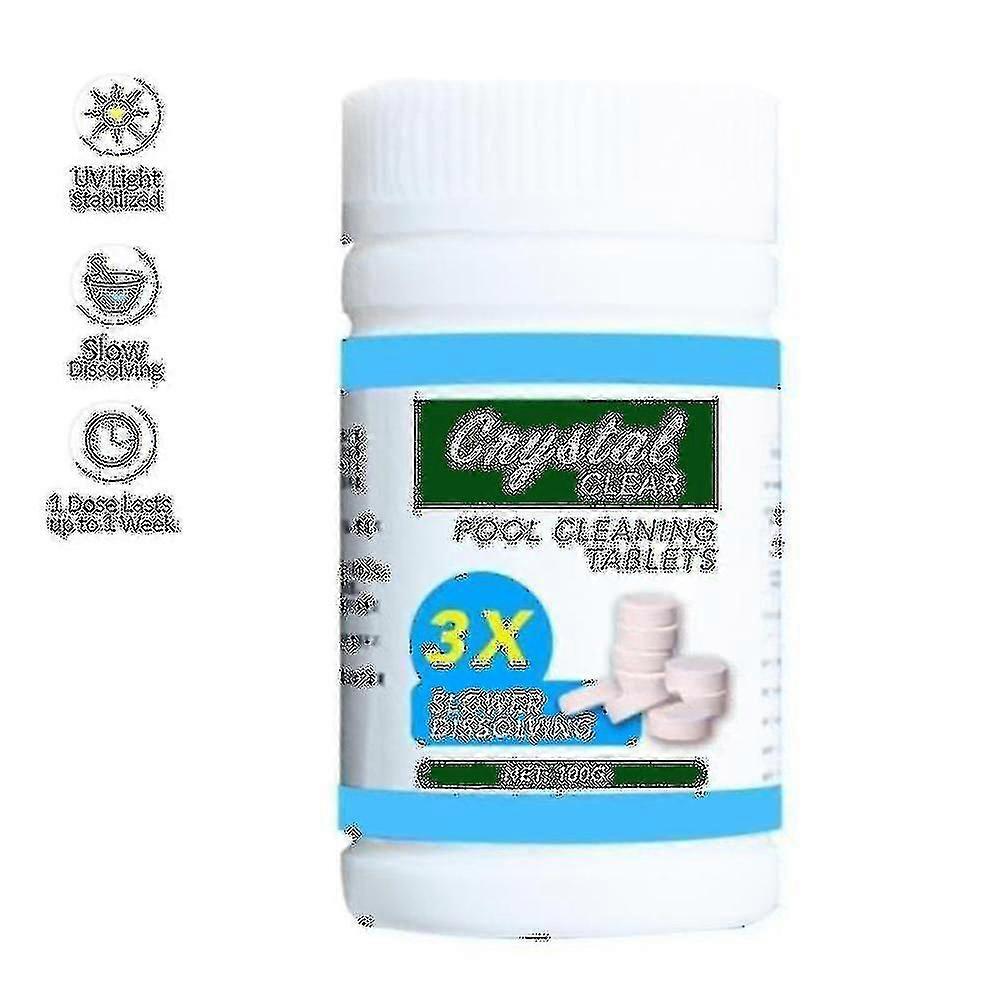 100 Pcs Pool Cleaning Tablet Safe Long Lasting For Swimming Pool