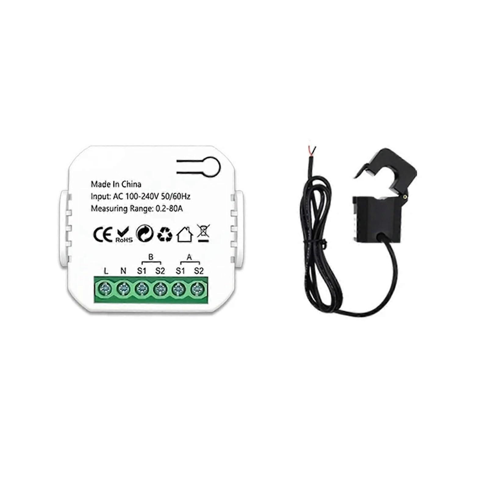 energy meter bidirectional 1, 2 channels, with current sensor monitoring power supply 80A 110V/240V(1 Channel1CT) Ref: 3702