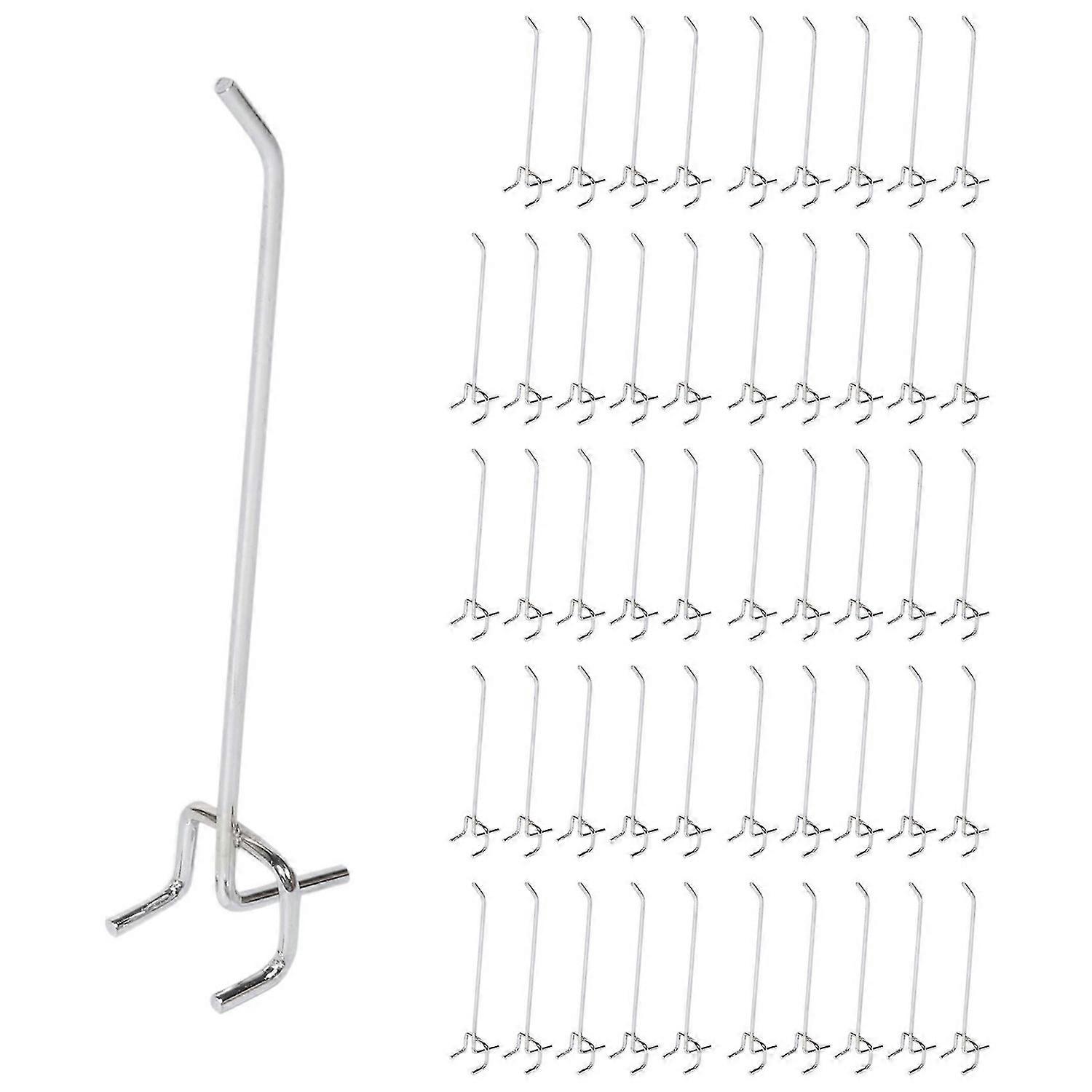 50 Pcs 6-Inch Pegboard Hooks Metal Shelving Hooks and Organizer Assortment Pegboard Garage Storage O