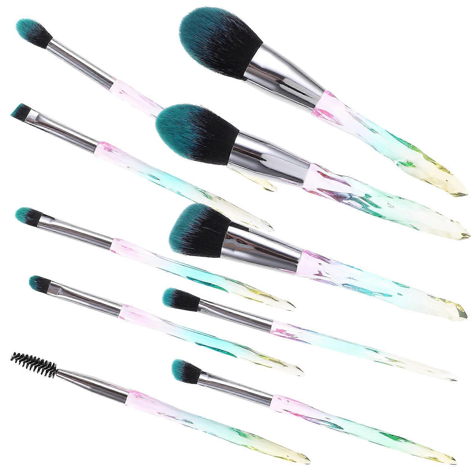 10 Piece Makeup Brush Set for Foundation & Eye Shadows – Soft, Durable, Gradient Handles, Sensitive Skin Friendly, Portable for Travel and Gifting