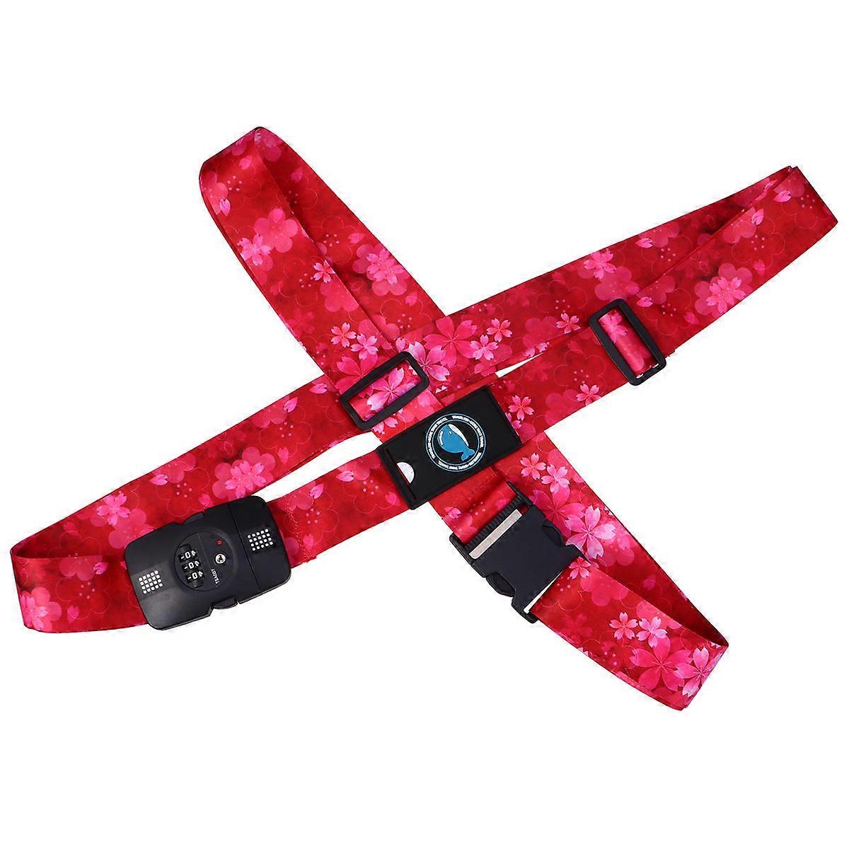 TSA Luggage Belt Strap Polyester Suitcase Security Belt Cross Adjustable Length 1Set