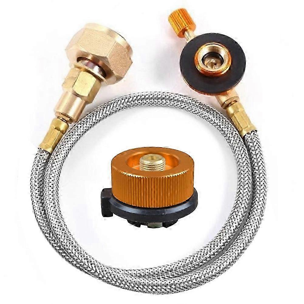 Outdoor Camping Gas Stove Propane Refill Adapter Burner LPG Flat Cylinder Tank Coupler Container Ada