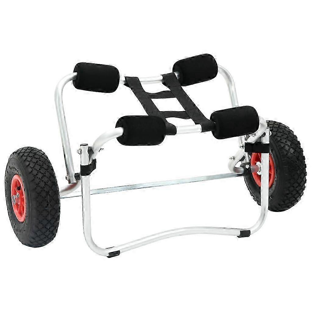 Transport Cart for Inflatable Kayaks with Sturdy Aluminum Frame and Foam Bumpers