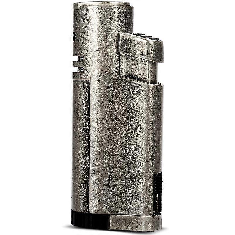 Cigar Lighter, Windproof Direct-Fired Inflatable Lighter With Cigar Drill And Cigar Cigarette Lighter