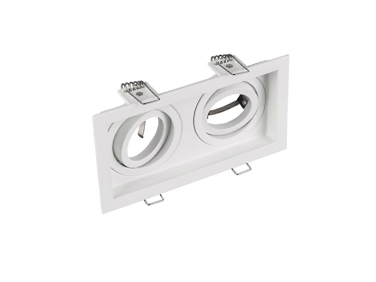 Square Recessed Ceiling Spotlight Metal Matt White