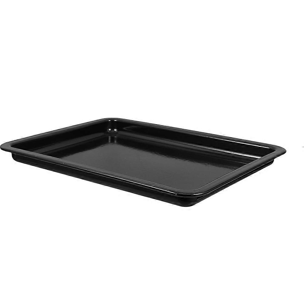 Enamelware Baking Pan Non Stick Rectangular Roasting Tray for Home Oven Baking Cakes Roasting Meats 26.90X22.70X2.00CM Easy to Clean 1Set