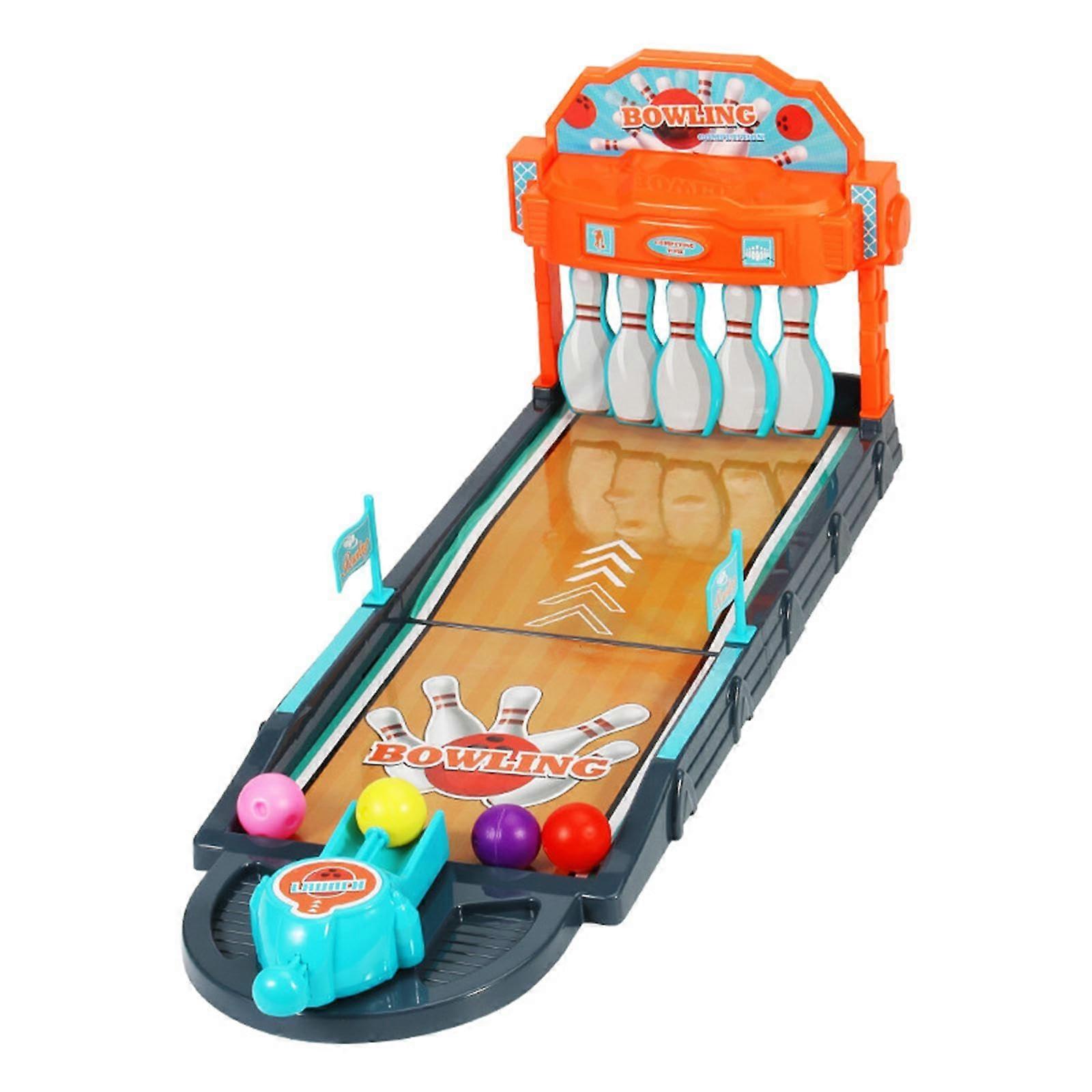 Table Bowling Game Set, Desktop Bowling Toy, Early Childhood ParentChild Interactive Toy, Family Entertainment, Adults and